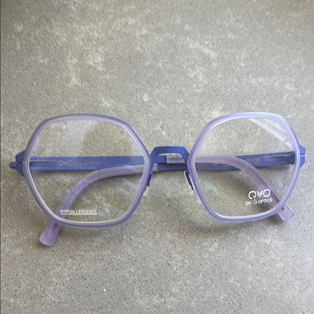 Lavender Geometric Glasses by OVVO Optics